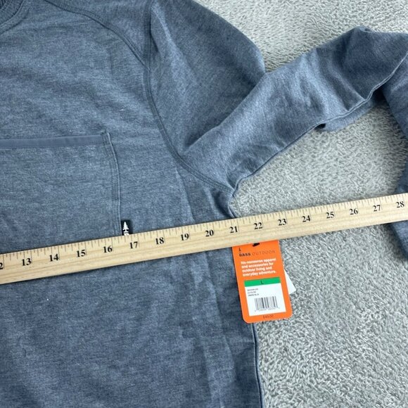 Bass Outdoor Ombre Blue Long Sleeve Utility Tee L NWT 5028 - Picture 8 of 10